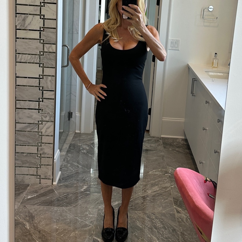 Sheer brand dress with internal body shaping